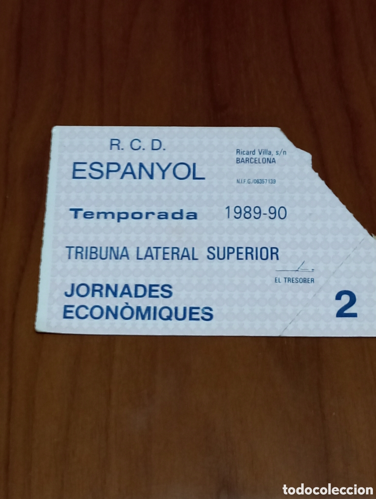 Coleccionismo deportivo: CARNET ABONO RCD ESPANYOL 1989 1990 JORNADES ECON&Ograve;MIQUES
