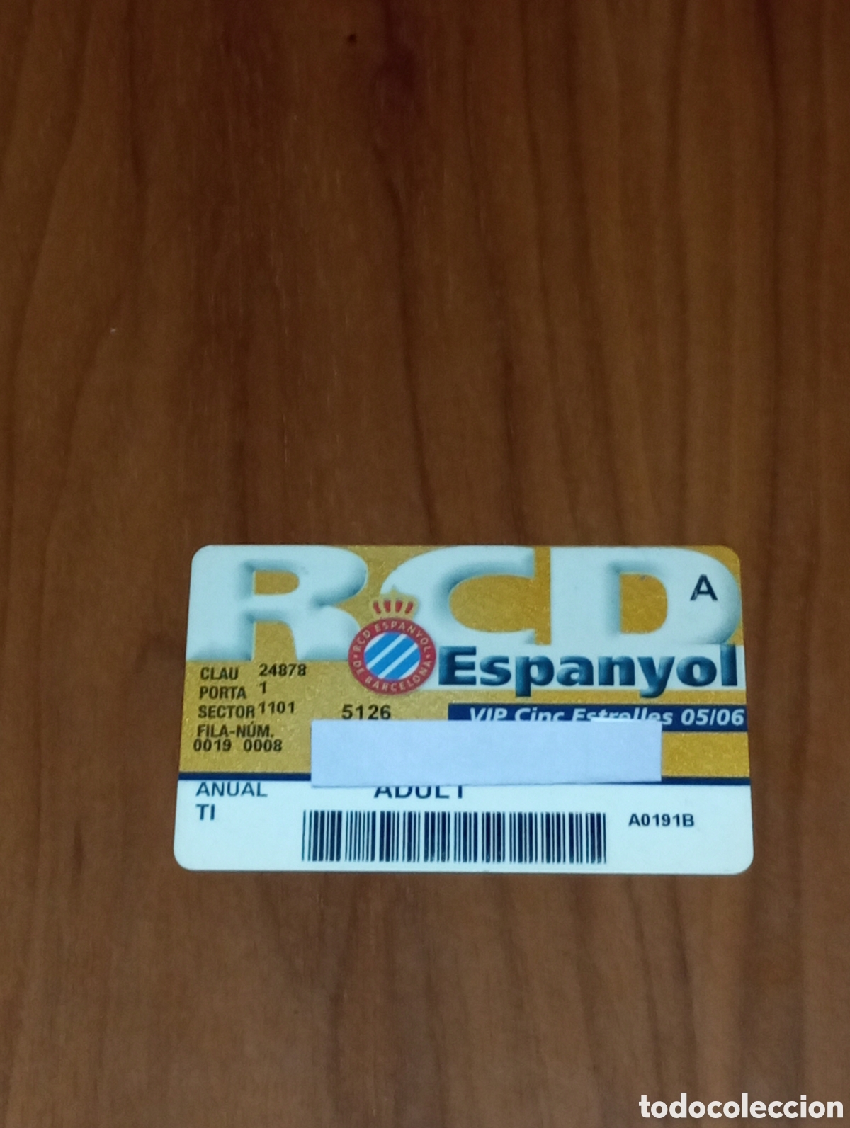 Sammelleidenschaft Sport: CARNET ABONO VIP DORADO RCD ESPANYOL 2005 2006