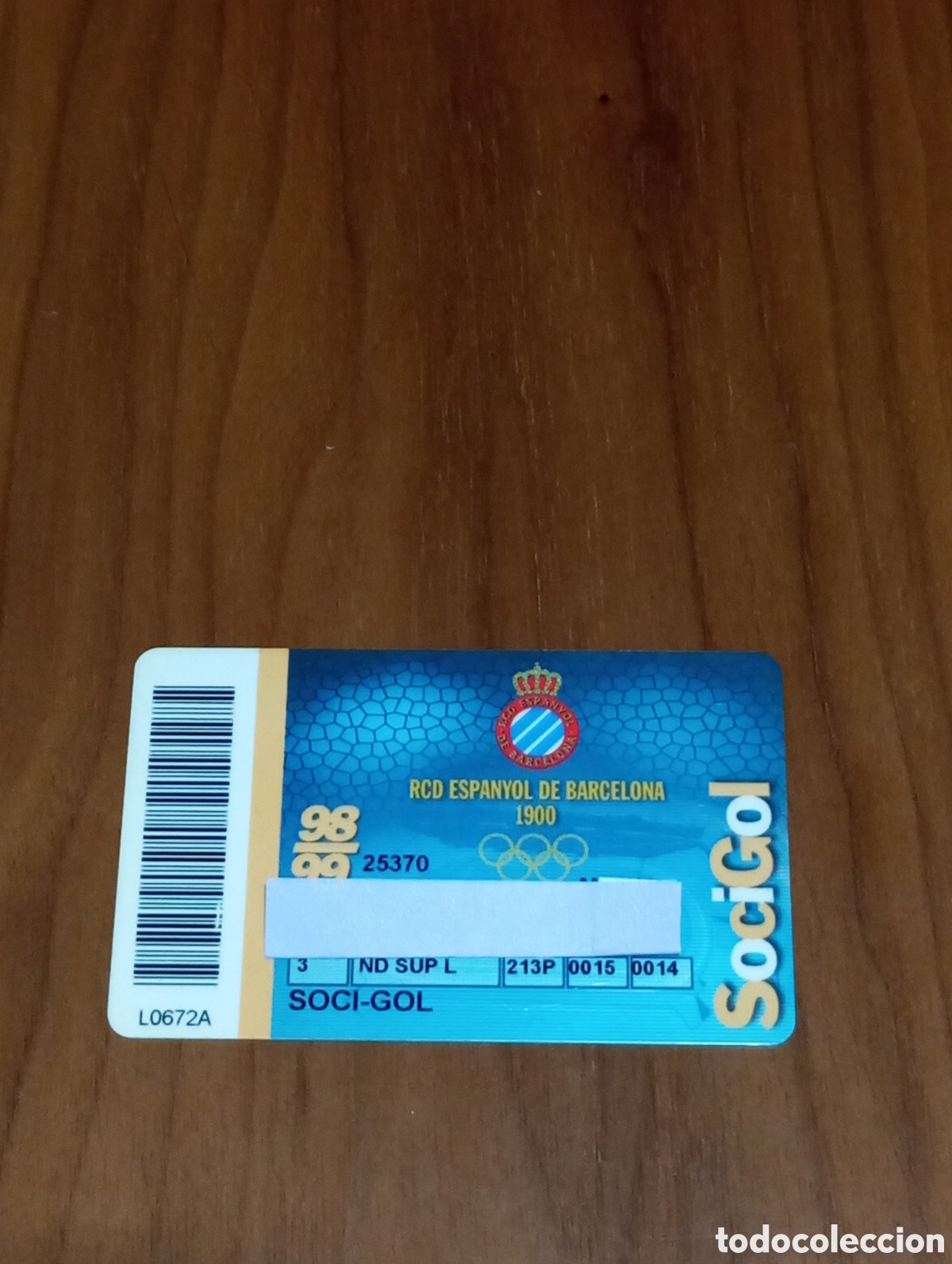 Coleccionismo deportivo: CARNET ABONO SOCI-GOL RCD ESPANYOL 1998 1999
