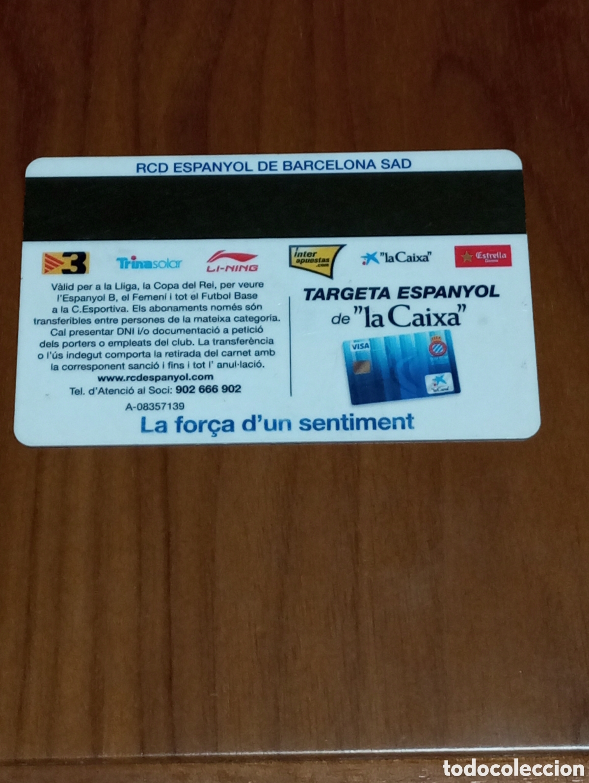 Coleccionismo deportivo: CARNET ABONO RCD ESPANYOL 2010 2011 - Foto 2
