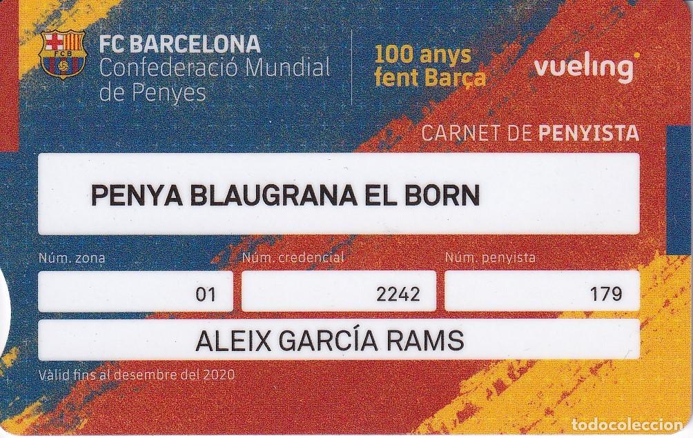 Coleccionismo deportivo: CARNET DE PENYISTA DE FUTBOL CLUB BARCELONA A&Ntilde;O 2020 (FOOTBALL) BAR&Ccedil;A