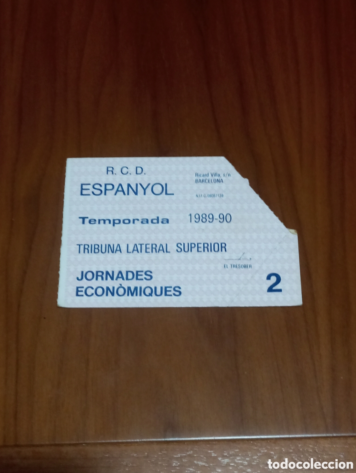 Coleccionismo deportivo: CARNET ABONO RCD ESPANYOL 1989 1990 JORNADES ECON&Ograve;MIQUES