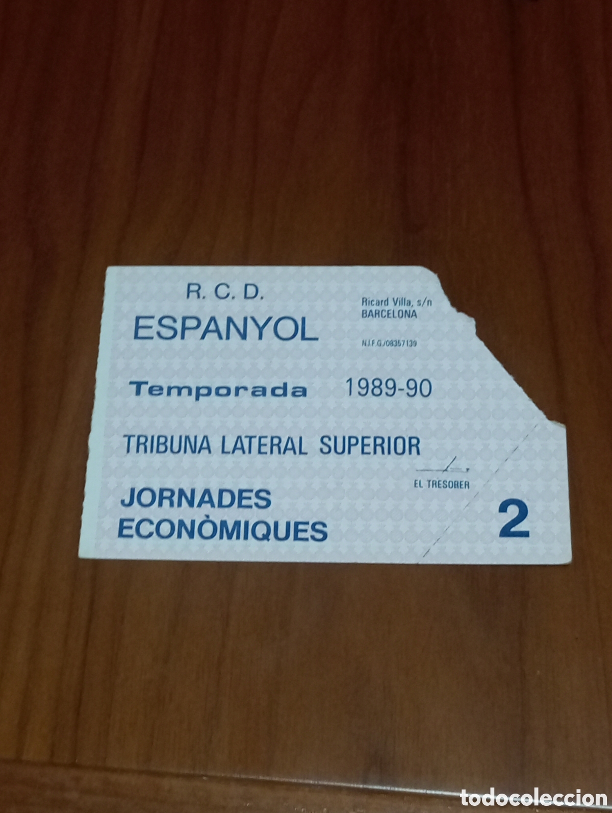 Coleccionismo deportivo: CARNET ABONO RCD ESPANYOL 1989 1990 JORNADES ECON&Ograve;MIQUES