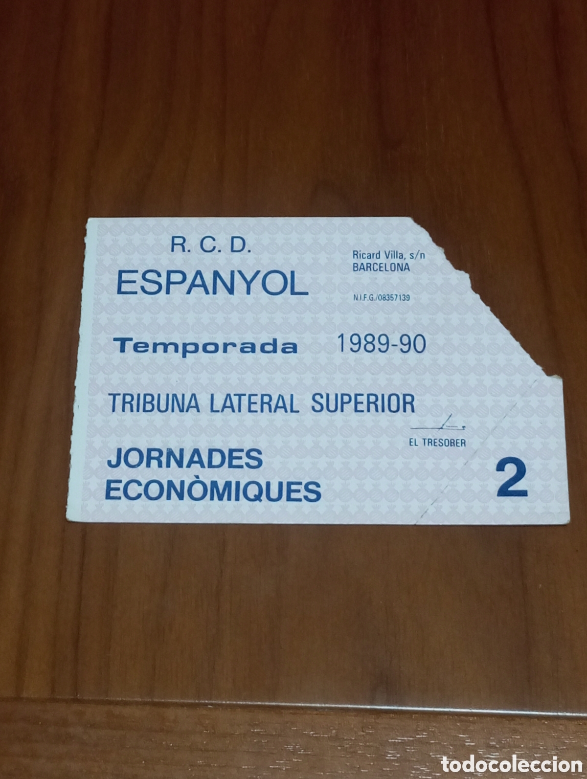 Coleccionismo deportivo: CARNET ABONO RCD ESPANYOL 1989 1990 JORNADES ECON&Ograve;MIQUES