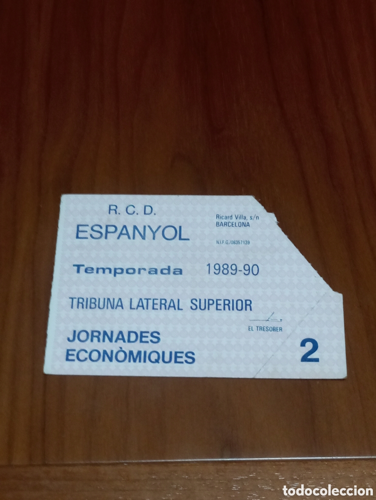 Coleccionismo deportivo: CARNET ABONO RCD ESPANYOL 1989 1990 JORNADES ECON&Ograve;MIQUES