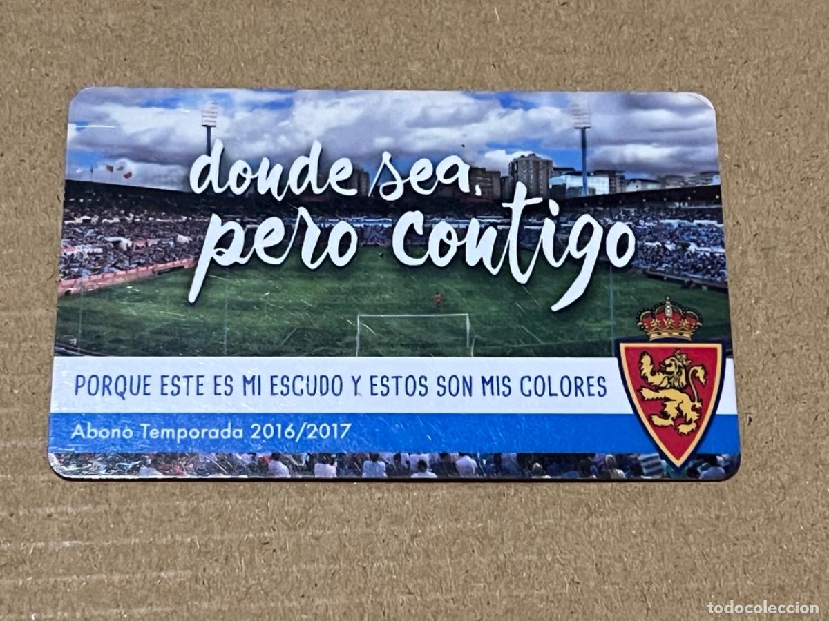 Coleccionismo deportivo: Tarjeta carnet socio REAL ZARAGOZA 2016-17 para colecci&oacute;n