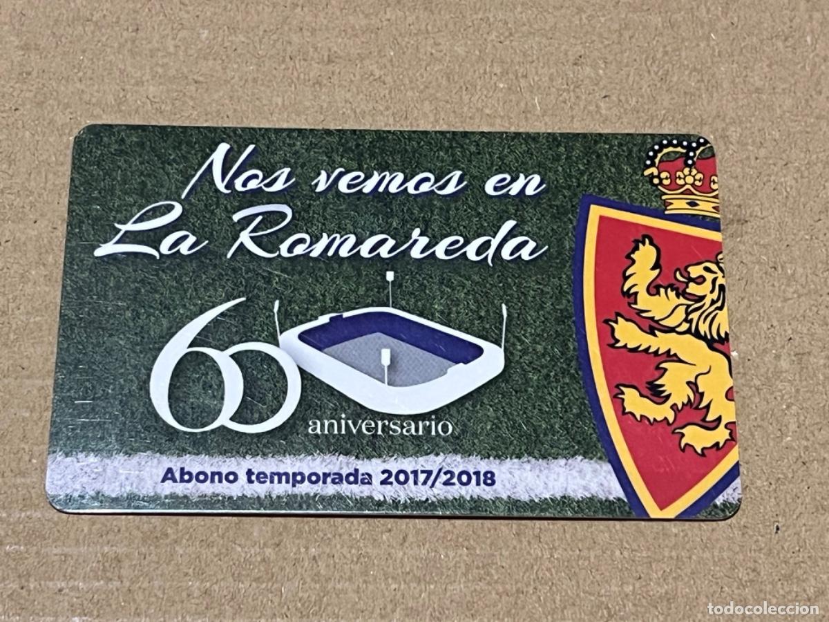 Coleccionismo deportivo: Tarjeta carnet socio REAL ZARAGOZA 2017-18 para colecci&oacute;n