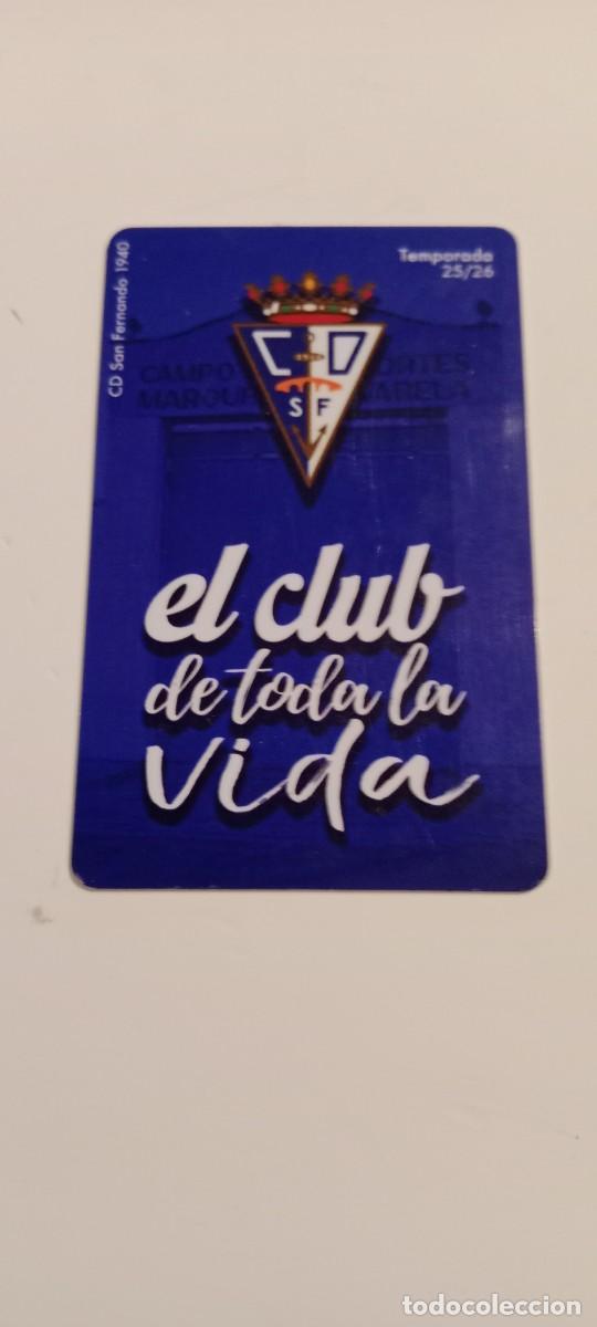 Coleccionismo deportivo: CARNET DE FUTBOL SAN FERNANDO 2025 2026 EL DE FOTO C-AMC