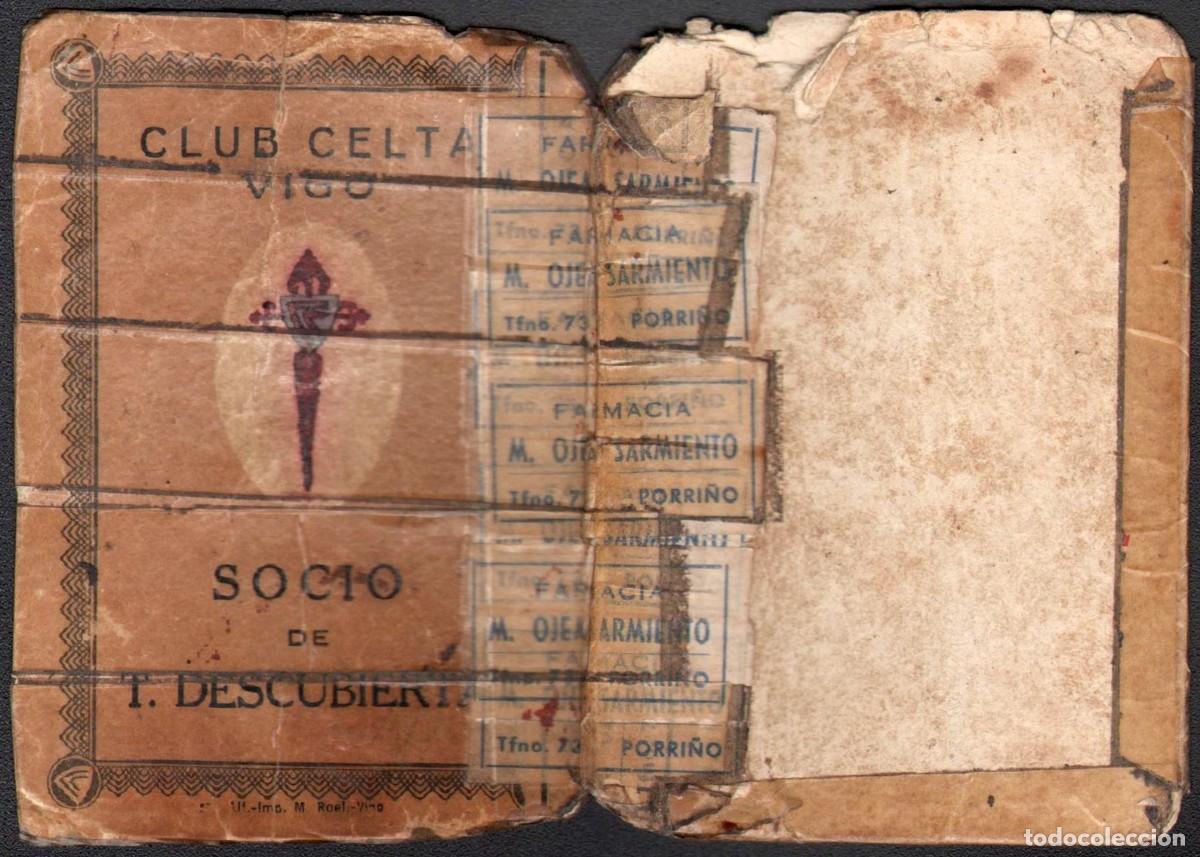 Coleccionismo deportivo: Carnet Abono / Abonado Celta de Vigo 1946-47.