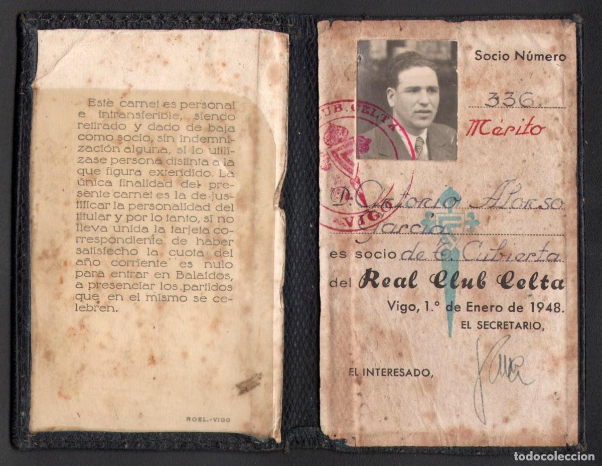 Coleccionismo deportivo: Carnet Abono / Abonado Celta de Vigo 1947-48
