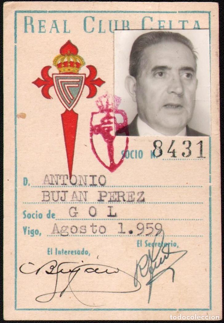 Coleccionismo deportivo: Carnet Abono / Abonado Celta de Vigo 1959-60