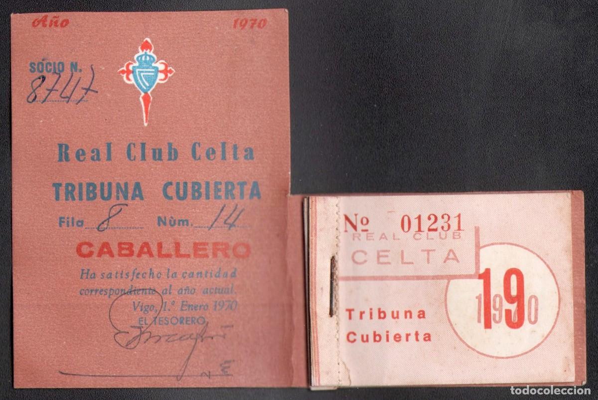 Coleccionismo deportivo: Carnet Abono / Abonado Celta de Vigo 1969-70