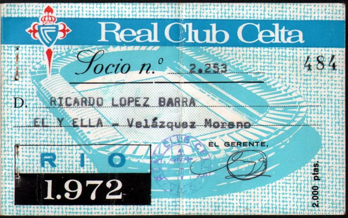 Coleccionismo deportivo: Carnet Abono / Abonado Celta de Vigo 1971-72