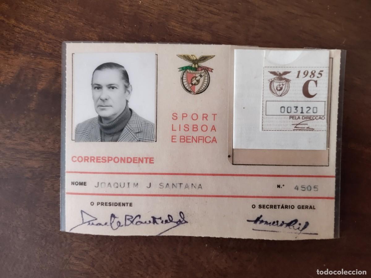 Colecionismo desportivo: Carnet de socio del Benfica de Portugal.