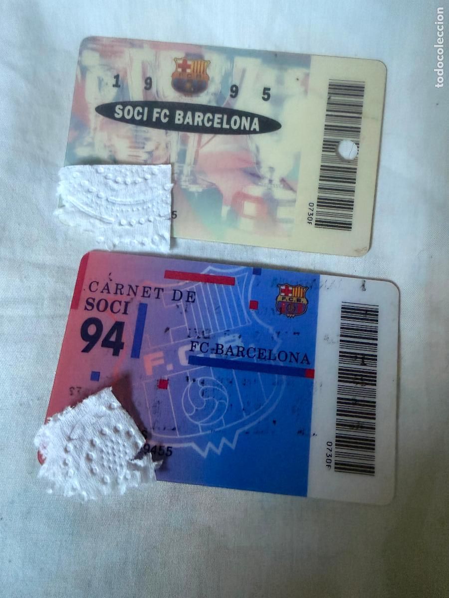 Coleccionismo deportivo: Carnet de socio F.c Barcelona a&ntilde;o 1994/95