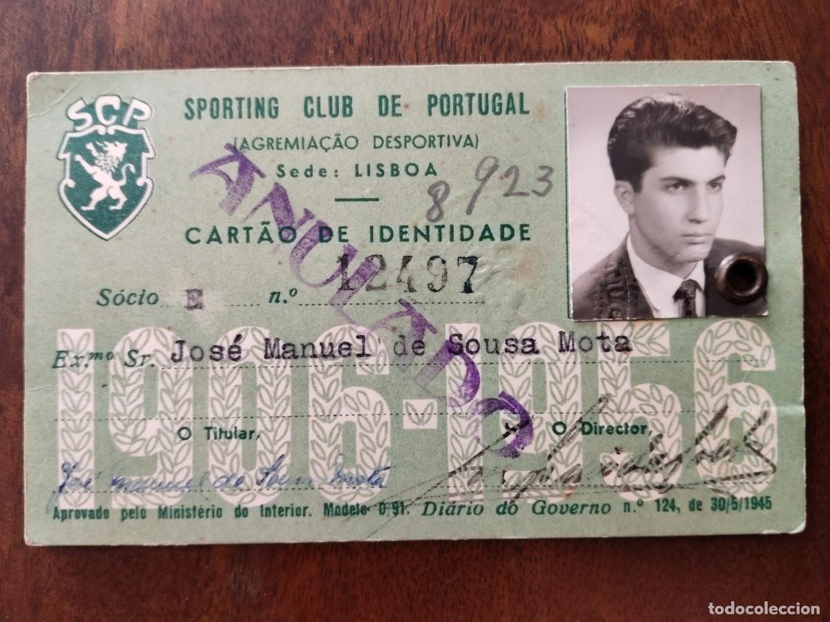 Coleccionismo deportivo: Carnet del Sporting Club de Portugal. Cincuentenario 1906-1956.