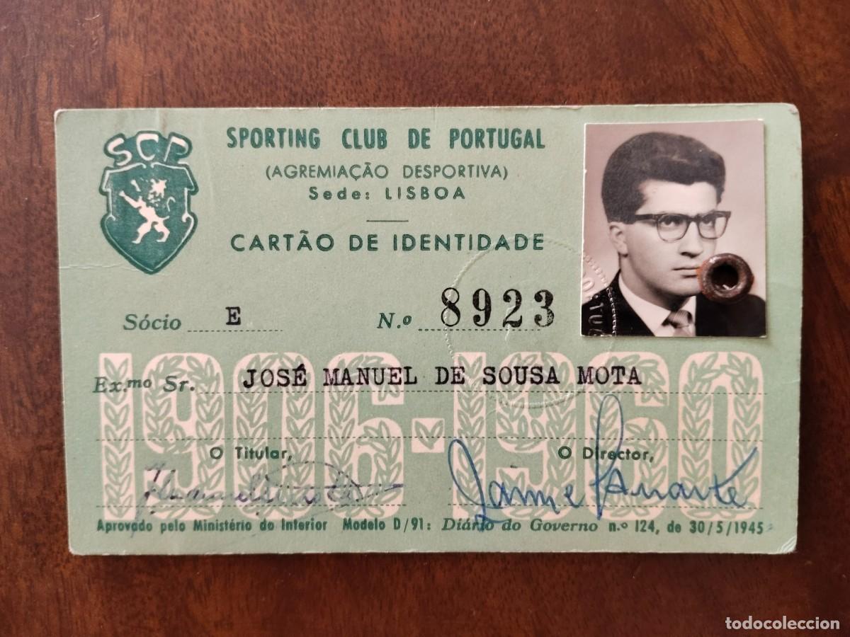 Coleccionismo deportivo: Carnet del. Sporting club de Portugal 1906- 1960.