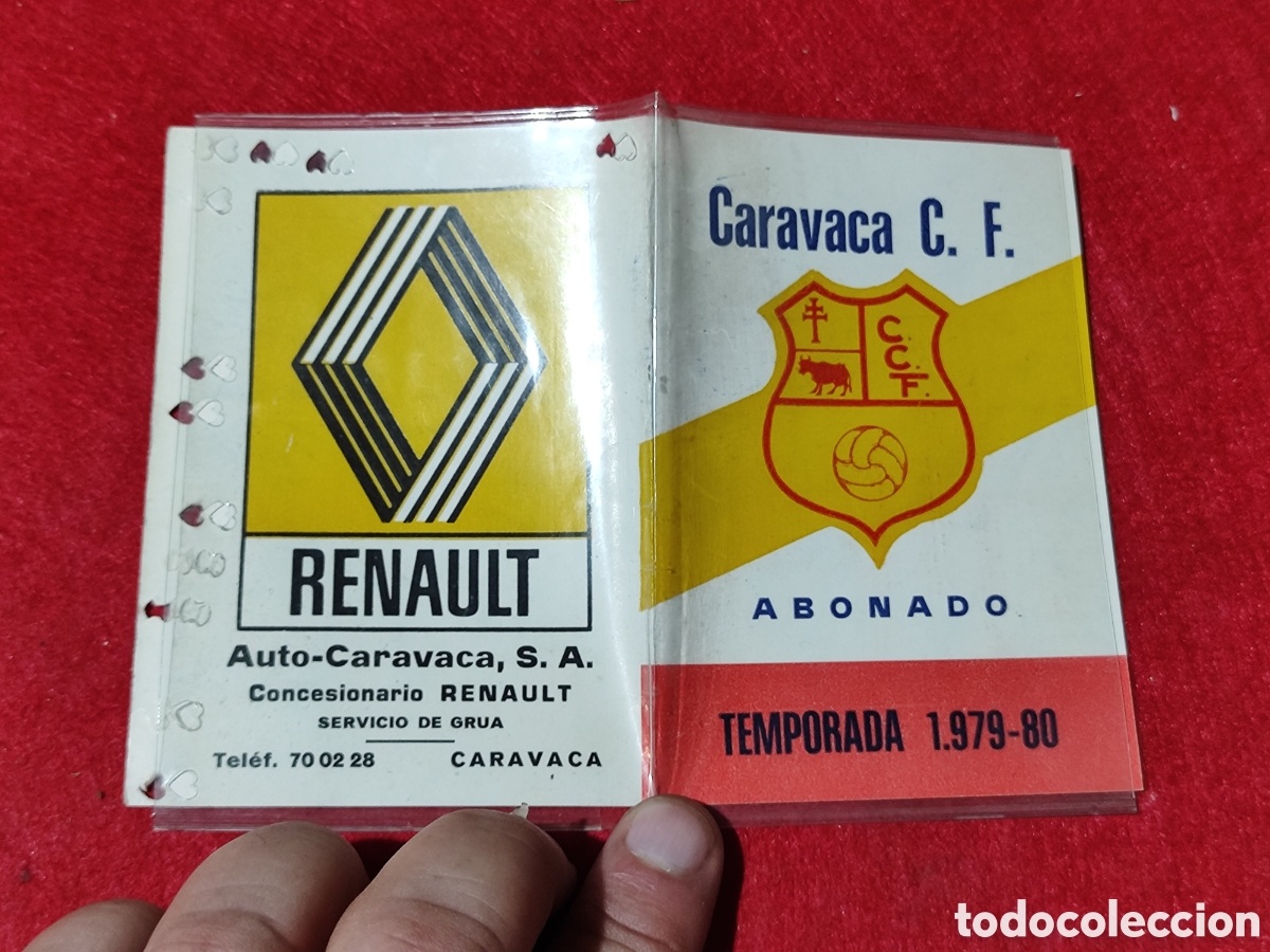 Coleccionismo deportivo: Carnet Abonado Caravaca C.F. temporada 1979 80
