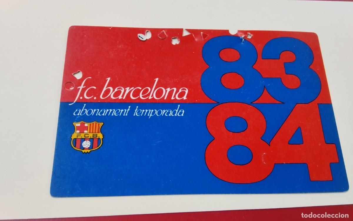 Coleccionismo deportivo: F.C. BARCELONA CARNET ABONO DE TEMPORADA 83-84 , BUEN ESTADO
