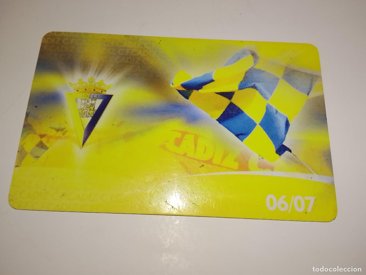 Coleccionismo deportivo: TARJETA CARNET DE SOCIO PASE ENTRADA O SIMILAR CADIZ CLUB DE FUTBOL ABONADOS 2006 2007