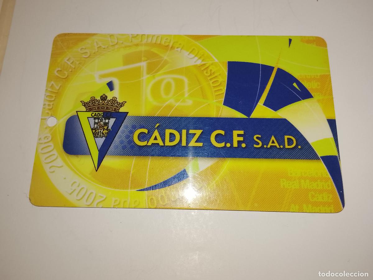 Coleccionismo deportivo: TARJETA CARNET DE SOCIO PASE ENTRADA O SIMILAR CADIZ CLUB DE FUTBOL ABONADOS 2005 2006 1&ordf; DIVISION