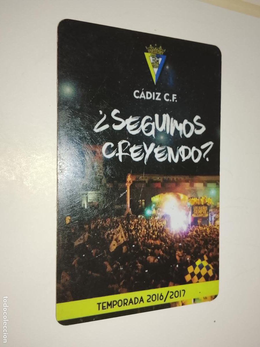 Coleccionismo deportivo: TARJETA CARNET DE SOCIO PASE ENTRADA O SIMILAR CADIZ CLUB DE FUTBOL ABONADOS 2016 2017