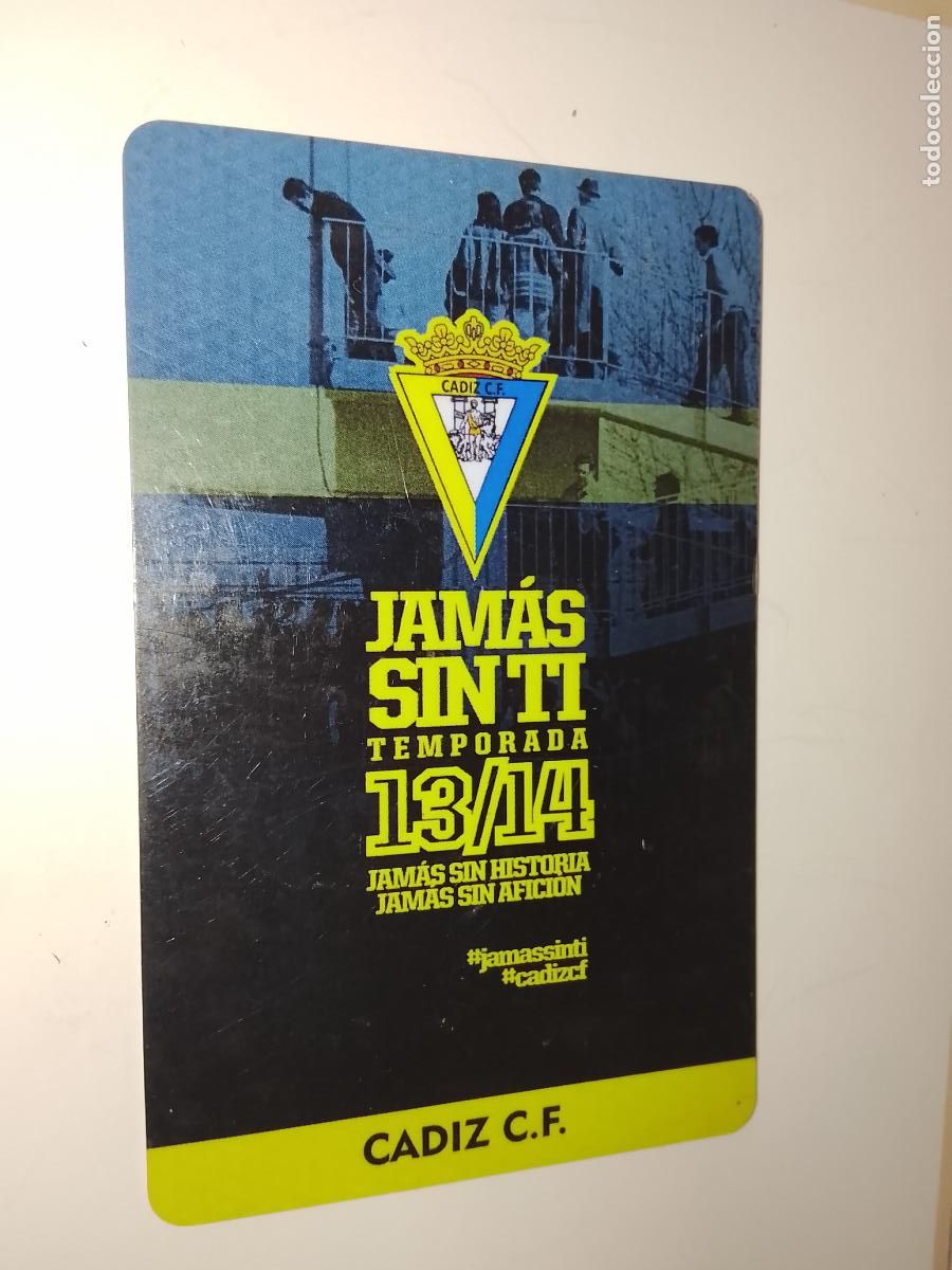 Coleccionismo deportivo: TARJETA CARNET DE SOCIO PASE ENTRADA O SIMILAR CADIZ CLUB DE FUTBOL ABONADOS 2013 2014