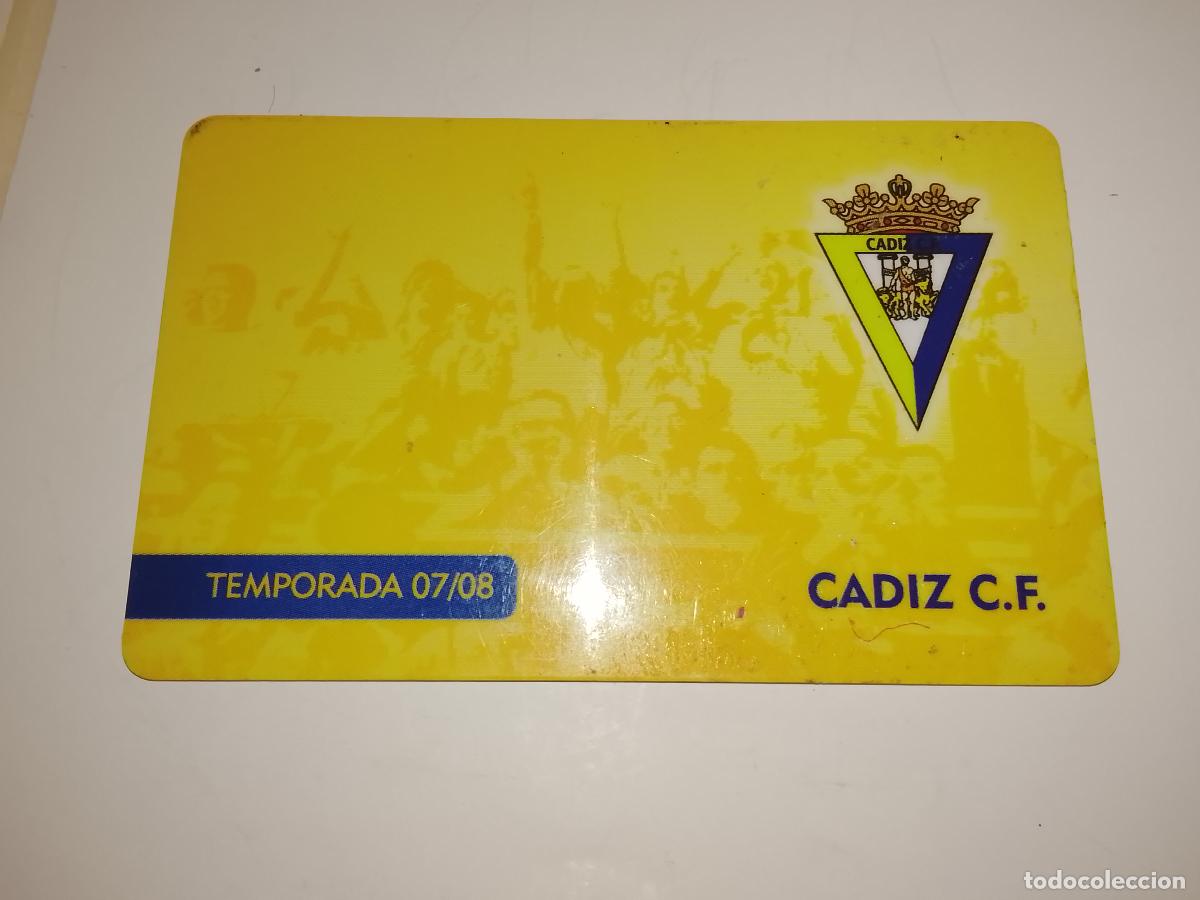 Coleccionismo deportivo: TARJETA CARNET DE SOCIO PASE ENTRADA O SIMILAR CADIZ CLUB DE FUTBOL ABONADOS 2007 2008