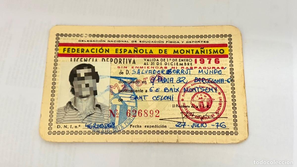Coleccionismo deportivo: CARNET FEDERACI&Oacute;N ESPA&Ntilde;OLA DE MONTA&Ntilde;ISMO A&Ntilde;O 1976
