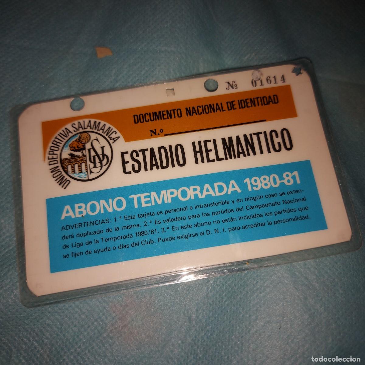 Coleccionismo deportivo: CARNET DE SOCIO ESTADIO HELMANTICO, UD. SALAMANCA -ABONO TEMPORADA 1980-1981