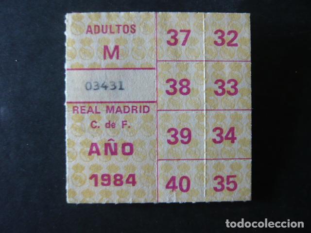 Sammelleidenschaft Sport: REAL MADRID CLUB DE FUTBOL CUPONES CARNET DE SOCIO 1984