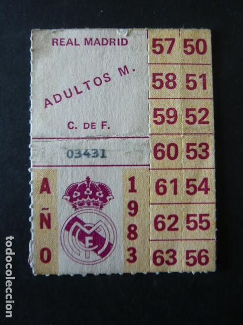 Sammelleidenschaft Sport: REAL MADRID CLUB DE FUTBOL CUPONES CARNET DE SOCIO 1983