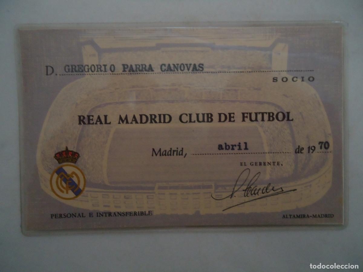 Sammelleidenschaft Sport: CARNET DE SOCIO DEL REAL MADRID CLUB DE FUTBOL. A&Ntilde;O 1970. PP -13