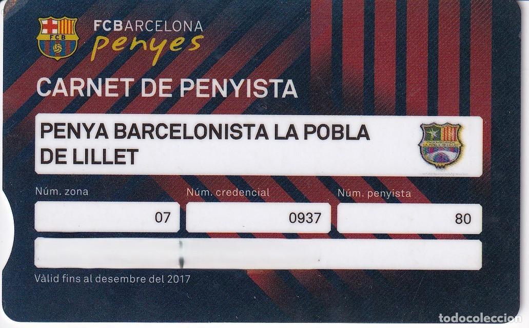 Sammelleidenschaft Sport: CARNET DE PENYISTA DE FUTBOL CLUB BARCELONA A&Ntilde;O 2017 (FOOTBALL) BAR&Ccedil;A