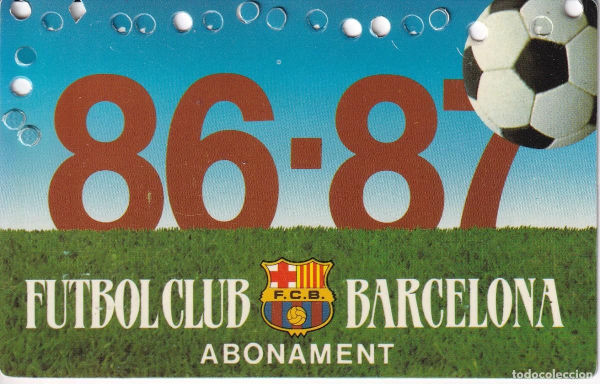 Coleccionismo deportivo: CARNET DE SOCIO DEL FUTBOL CLUB BARCELONA DEL A&Ntilde;O 1986-87 GOL SUD 2&ordf; GRADERIA (BAR&Ccedil;A)