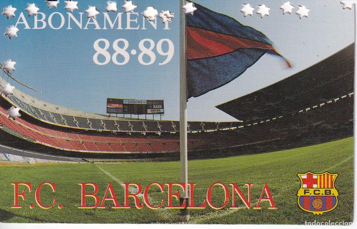 Coleccionismo deportivo: CARNET DE SOCIO DEL FUTBOL CLUB BARCELONA DEL A&Ntilde;O 1988-89 LLOTJA TRIBUNA 1&ordf; GRADERIA (BAR&Ccedil;A)