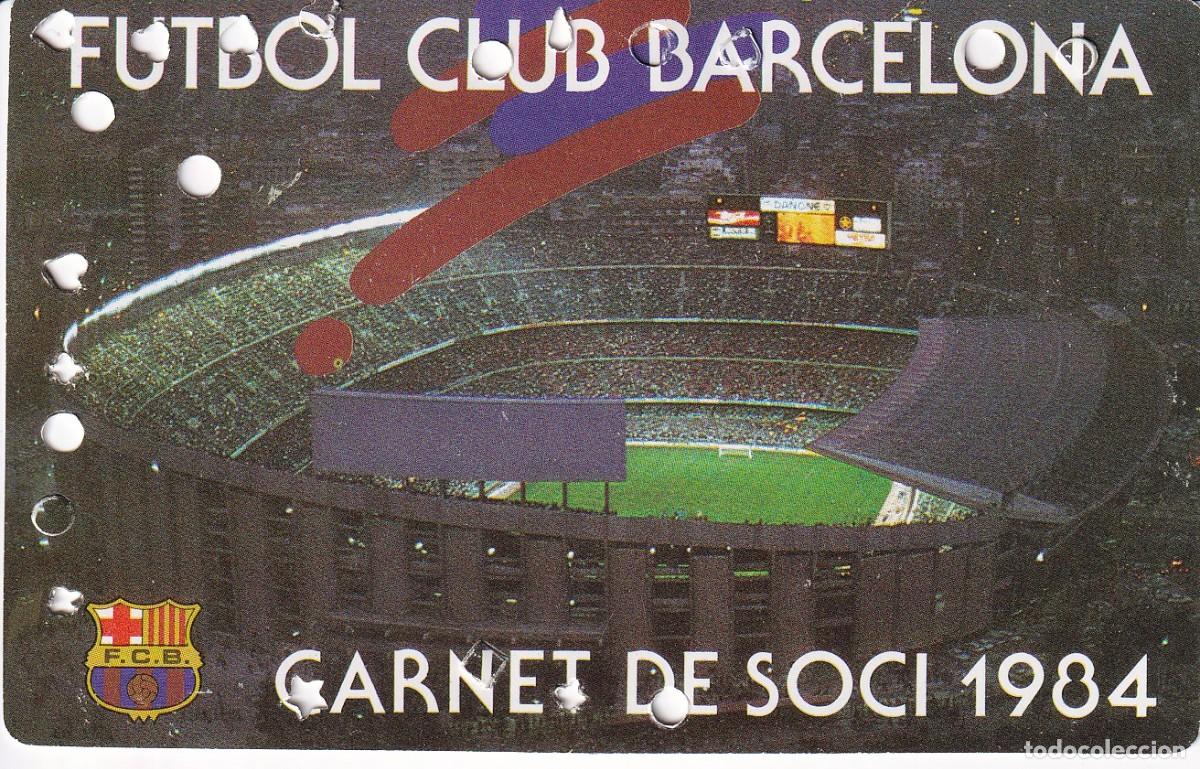 Coleccionismo deportivo: CARNET DE SOCIO DEL FUTBOL CLUB BARCELONA DEL A&Ntilde;O 1984 ANUAL (BAR&Ccedil;A)