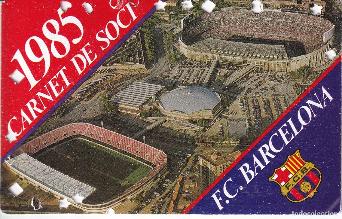 Coleccionismo deportivo: CARNET DE SOCIO DEL FUTBOL CLUB BARCELONA DEL A&Ntilde;O 1985 ANUAL (BAR&Ccedil;A)