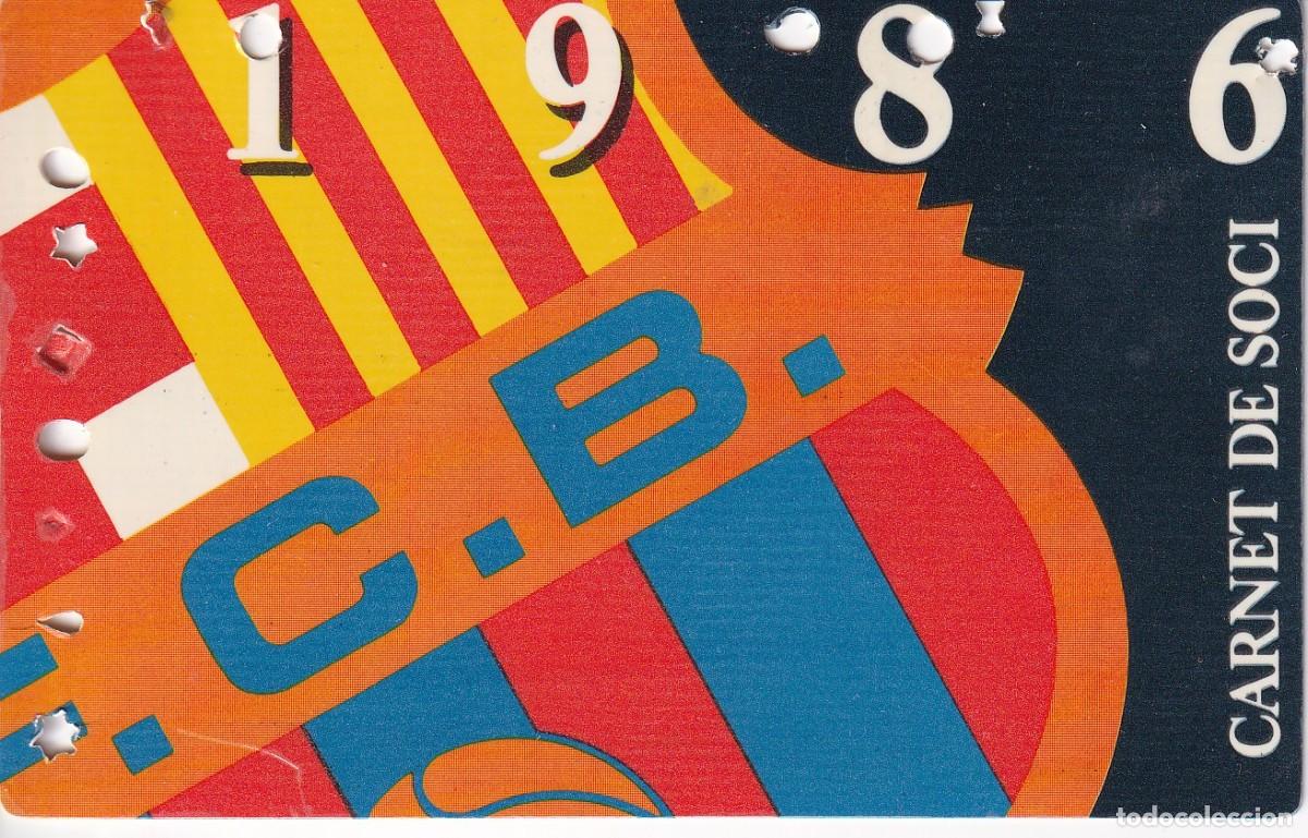 Coleccionismo deportivo: CARNET DE SOCIO DEL FUTBOL CLUB BARCELONA DEL A&Ntilde;O 1986 ANUAL (BAR&Ccedil;A)
