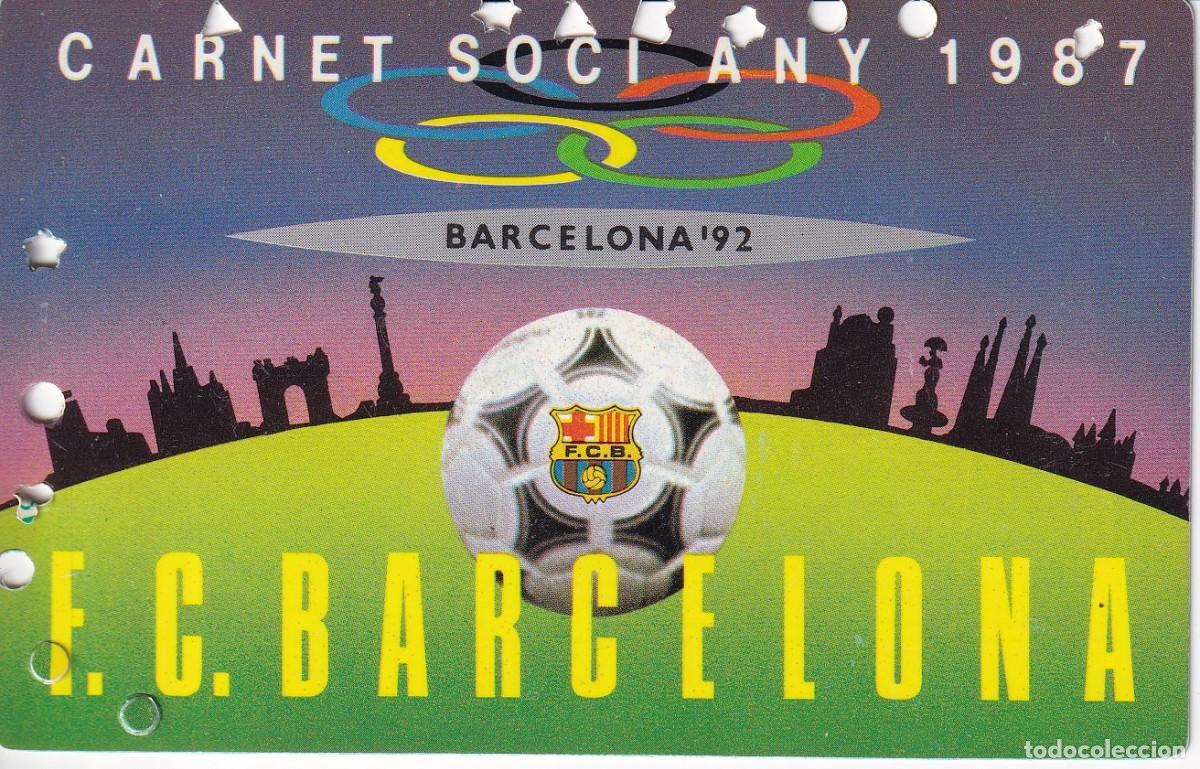 Coleccionismo deportivo: CARNET DE SOCIO DEL FUTBOL CLUB BARCELONA DEL A&Ntilde;O 1987 ANUAL (BAR&Ccedil;A)