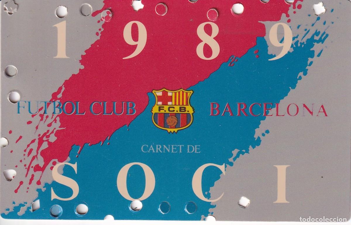 Coleccionismo deportivo: CARNET DE SOCIO DEL FUTBOL CLUB BARCELONA DEL A&Ntilde;O 1989 ANUAL (BAR&Ccedil;A)