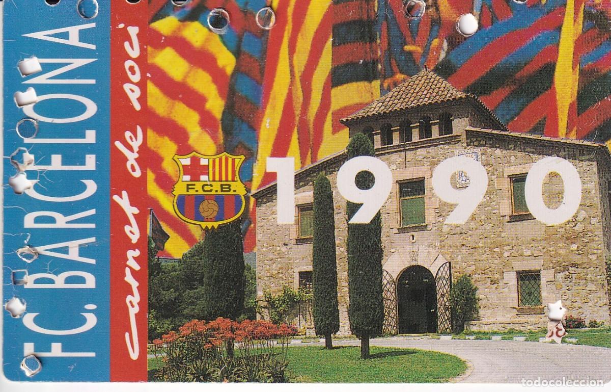 Coleccionismo deportivo: CARNET DE SOCIO DEL FUTBOL CLUB BARCELONA DEL A&Ntilde;O 1990 ANUAL (BAR&Ccedil;A)
