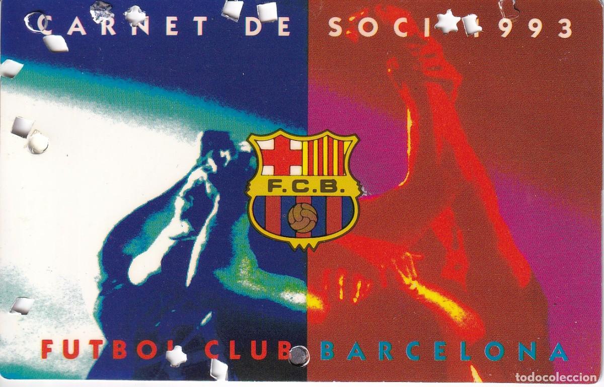 Coleccionismo deportivo: CARNET DE SOCIO DEL FUTBOL CLUB BARCELONA DEL A&Ntilde;O 1993 ANUAL (BAR&Ccedil;A)