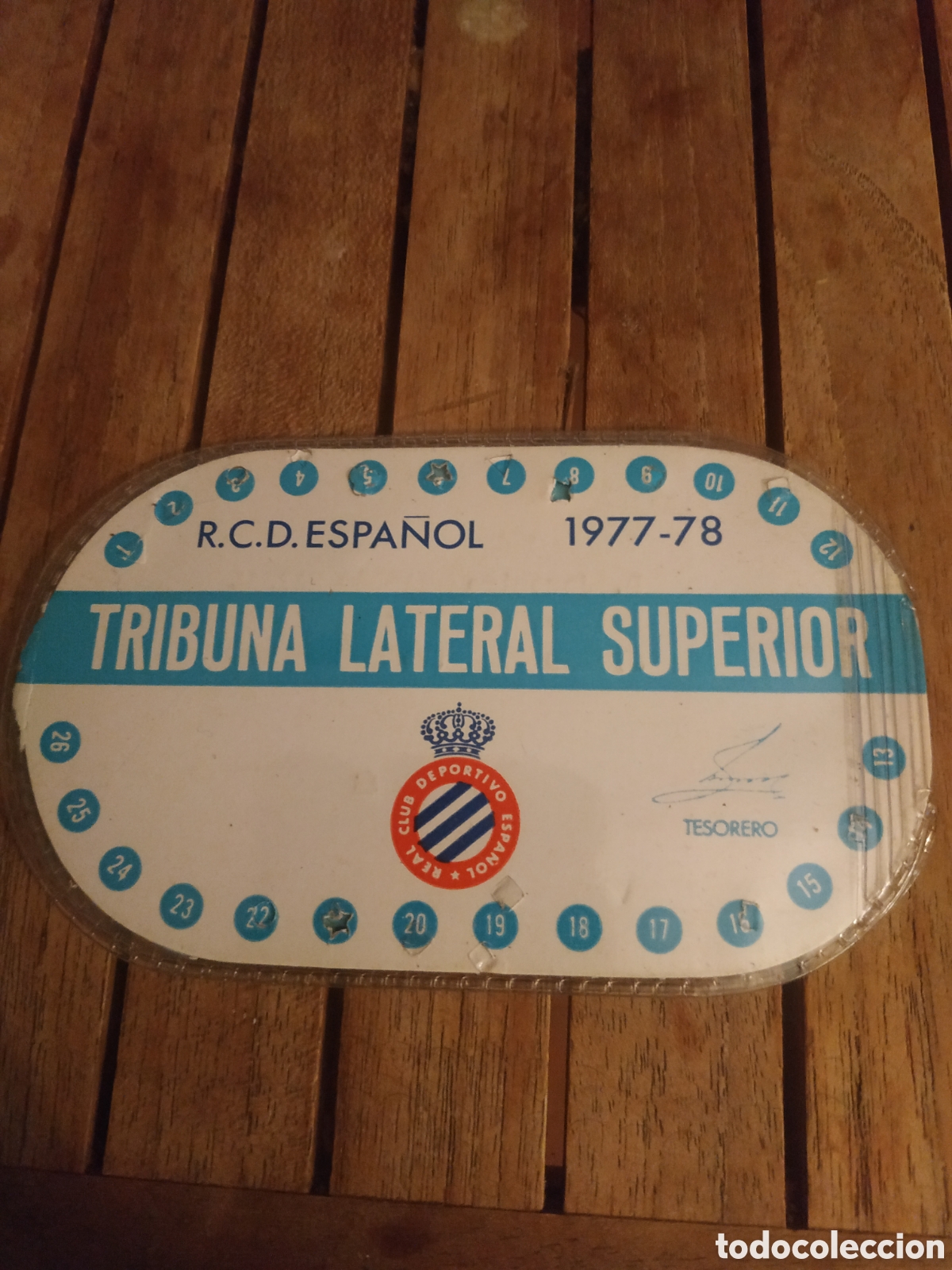 Coleccionismo deportivo: Carnet de socio RCD . Espa&ntilde;ol .77/78