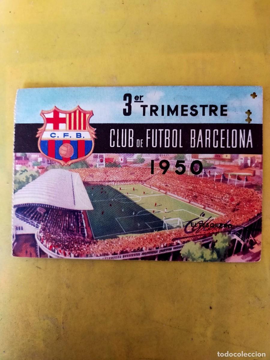 Coleccionismo deportivo: 1950 CARNET SOCIO FC BARCELONA 3&ordm; TRIMESTRE BAR&Ccedil;A