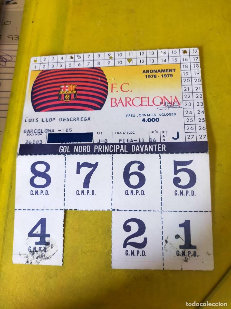 Coleccionismo deportivo: BAR&Ccedil;A ABONO ASIENTO FC BARCELONA A&Ntilde;O/TEMPORADA 1978-79