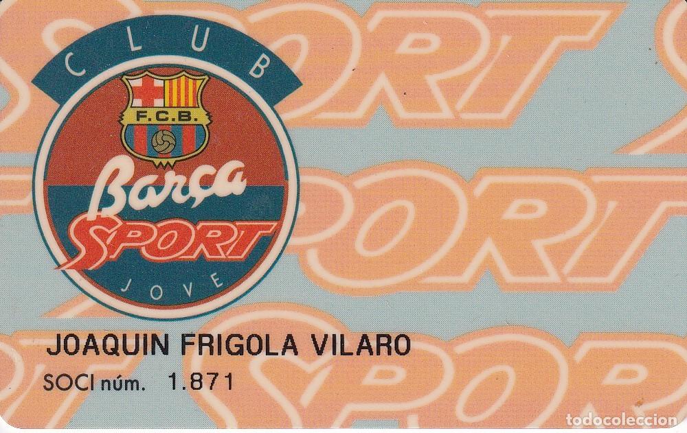 Coleccionismo deportivo: CARNET DE SOCIO DE FUTBOL CLUB BARCELONA -BAR&Ccedil;A SPORT JOVE (BANCA CATALANA)