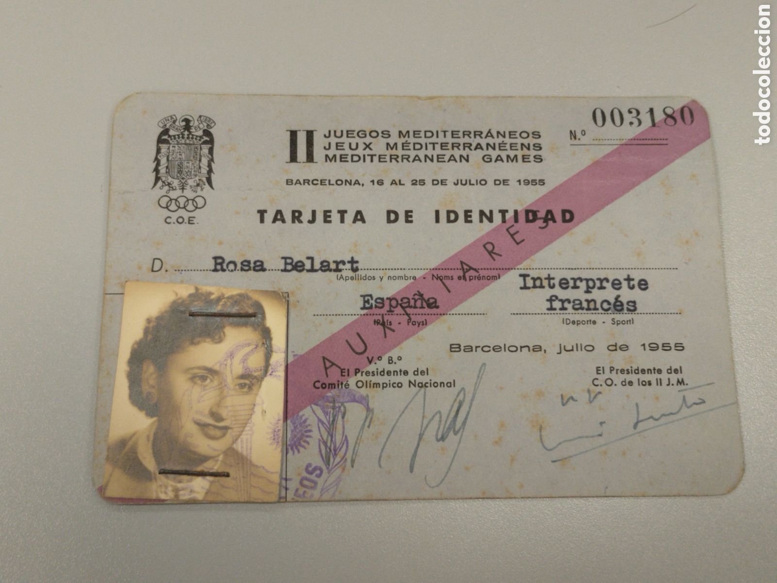 Collezionismo sportivo: Carnet II juegos del meditarreno Barcelona 1955.deportes.atletismo.Comite ol&iacute;mpico espa&ntilde;ol.olimpiada