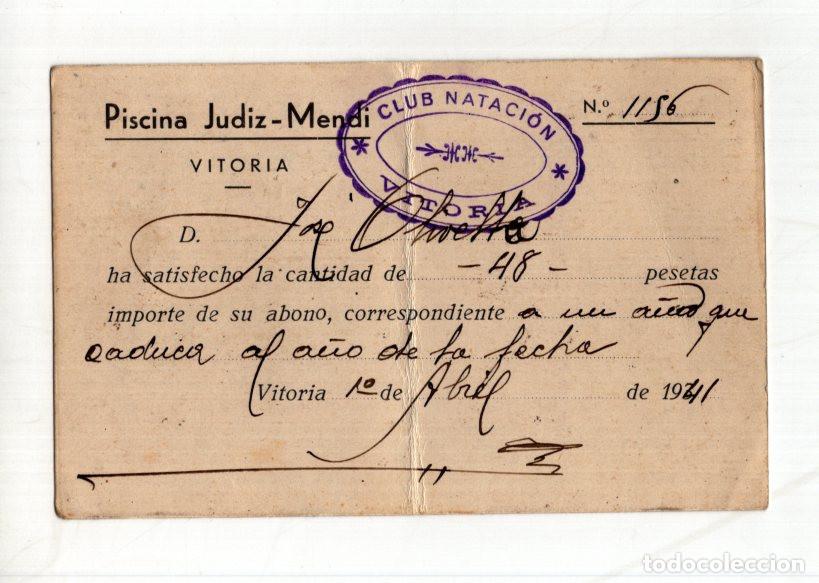 Sammelleidenschaft Sport: CARNET 1941 CLUB NATACI&Oacute;N JUDIZ-MENDI (VITORIA).