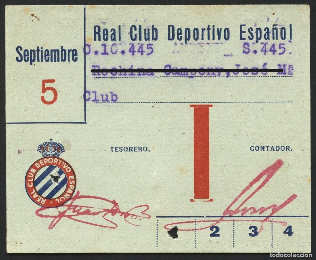 Sammelleidenschaft Sport: CARNET, TARJETA, REAL CLUB DEPORTIVO ESPA&Ntilde;OL